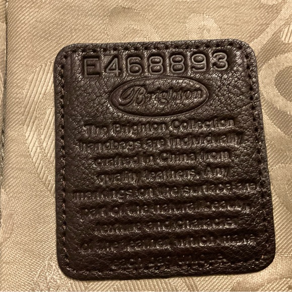 Brighton Orange Pink Color Print Multi Pocket Silver Hardware Crossbody Bag! - Picture 11 of 11